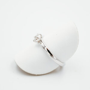 Schmuck: Solitaire Ring Weißgold Gr. 54 aus 750 Weißgold von Jewels by Eckstein