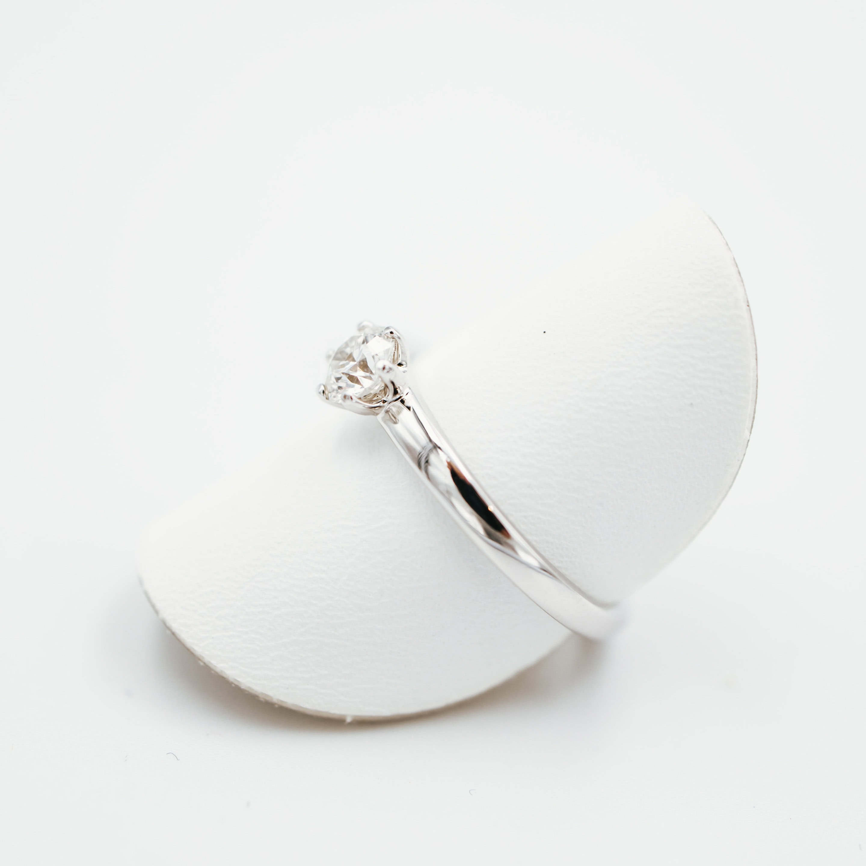 Schmuck: Solitaire Ring Weißgold Gr. 54 aus 750 Weißgold von Jewels by Eckstein