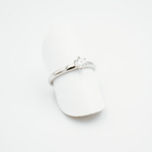 Schmuck: Solitaire Ring Platin Gr. 51 aus 750 Weißgold von Jewels by Eckstein