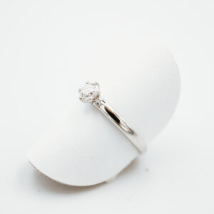 Schmuck: Solitaire Ring Platin Gr. 51 aus 750 Weißgold von Jewels by Eckstein