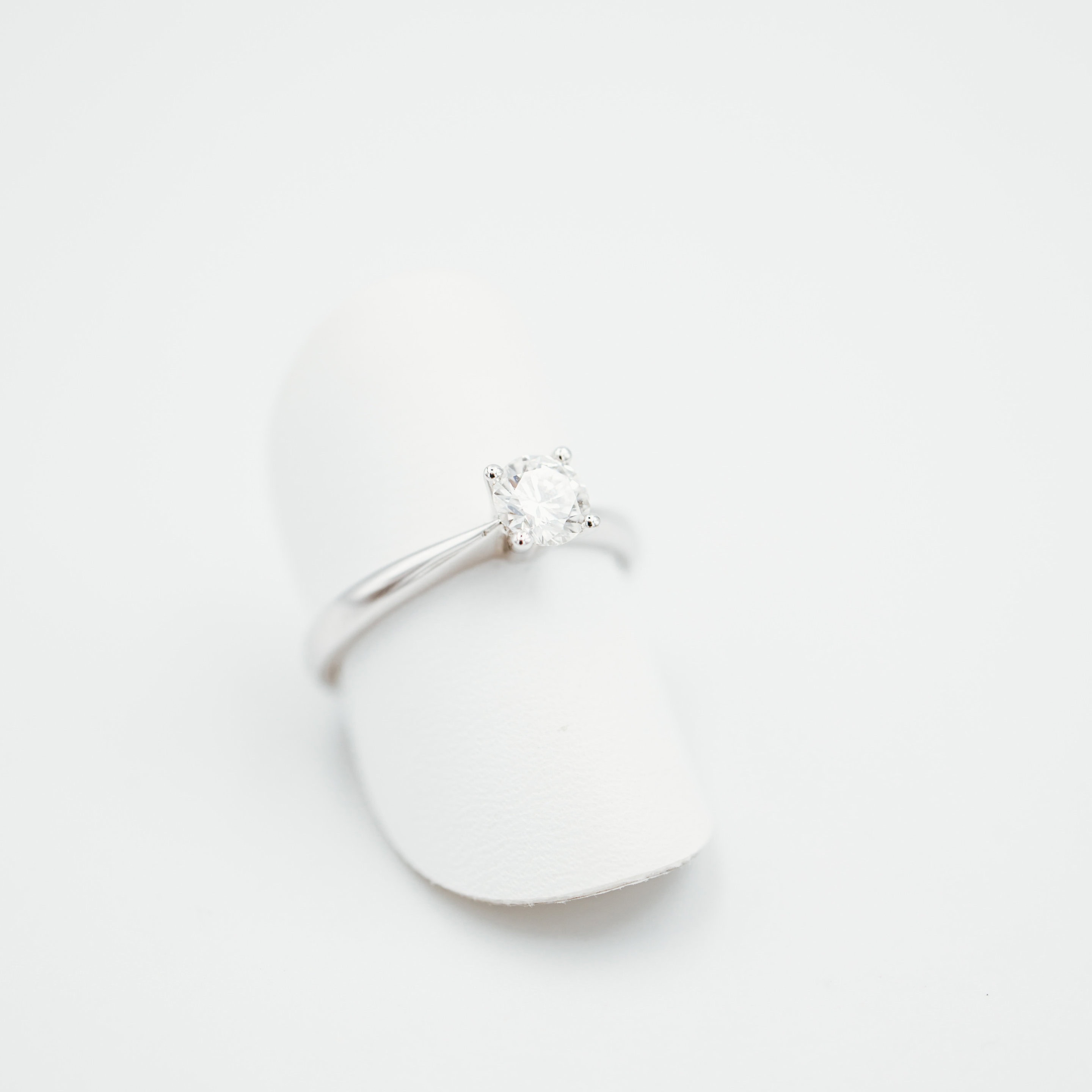 Schmuck: Solitaire Ring Weißgold Gr. 53 aus 585 Weißgold von Jewels by Eckstein