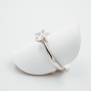 Schmuck: Solitaire Ring Weißgold Gr. 53 aus 585 Weißgold von Jewels by Eckstein