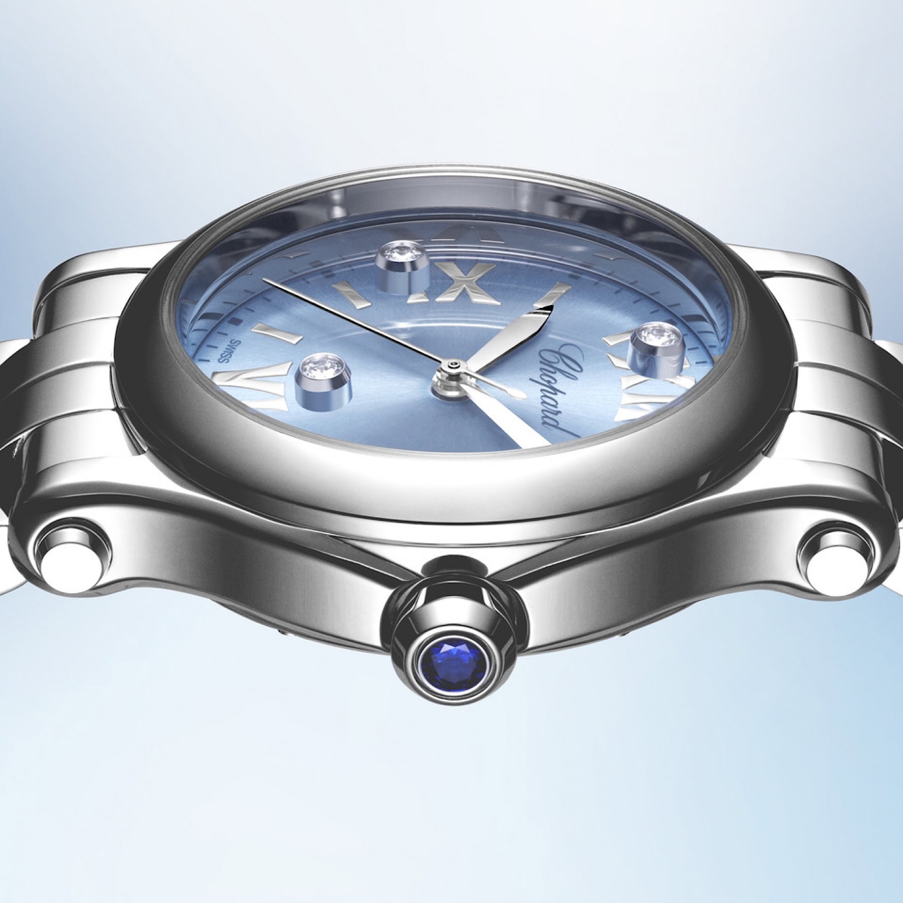 Uhren: Chopard Happy Sport Quarz 36 mm aus Edelstahl von CHOPARD
