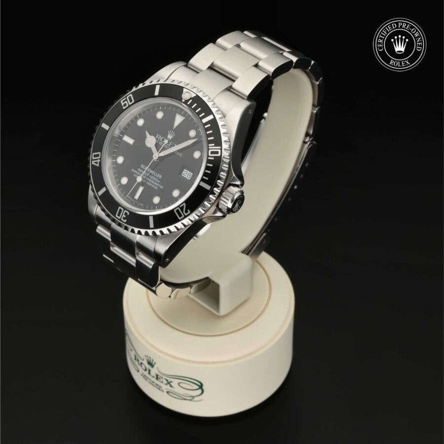 : Sea-Dweller aus Edelstahl Oystersteel von Rolex Certified Pre-Owned