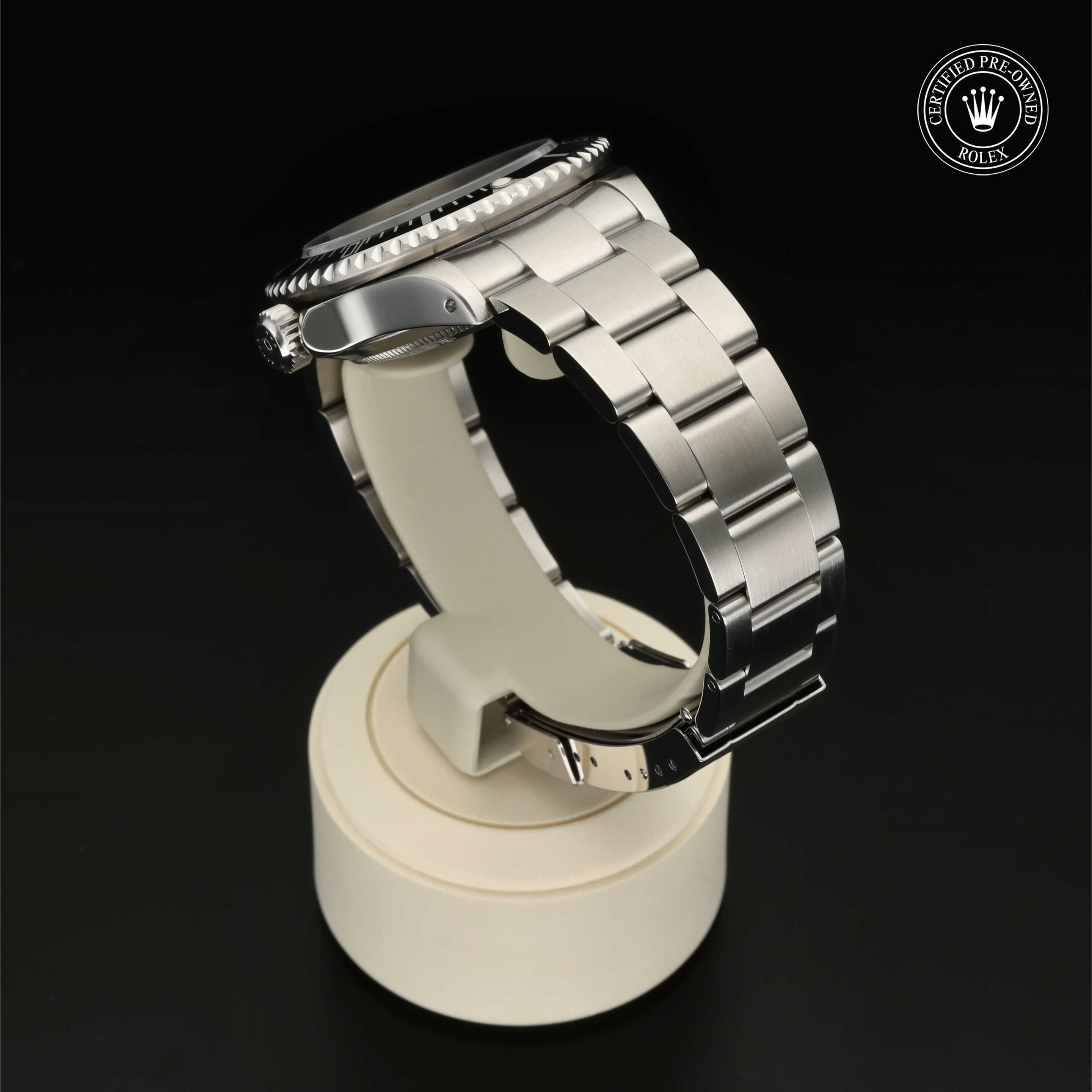 : Sea-Dweller aus Edelstahl Oystersteel von Rolex Certified Pre-Owned