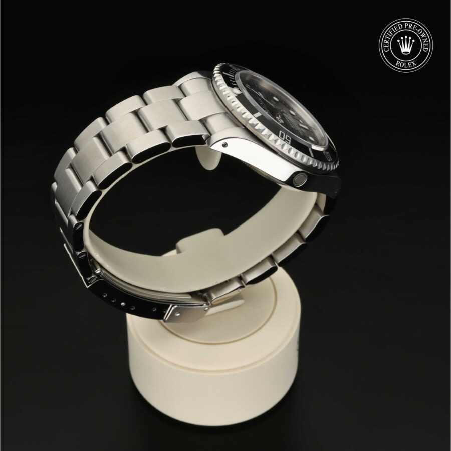 : Sea-Dweller aus Edelstahl Oystersteel von Rolex Certified Pre-Owned