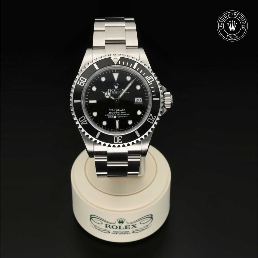 : Sea-Dweller aus Edelstahl Oystersteel von Rolex Certified Pre-Owned