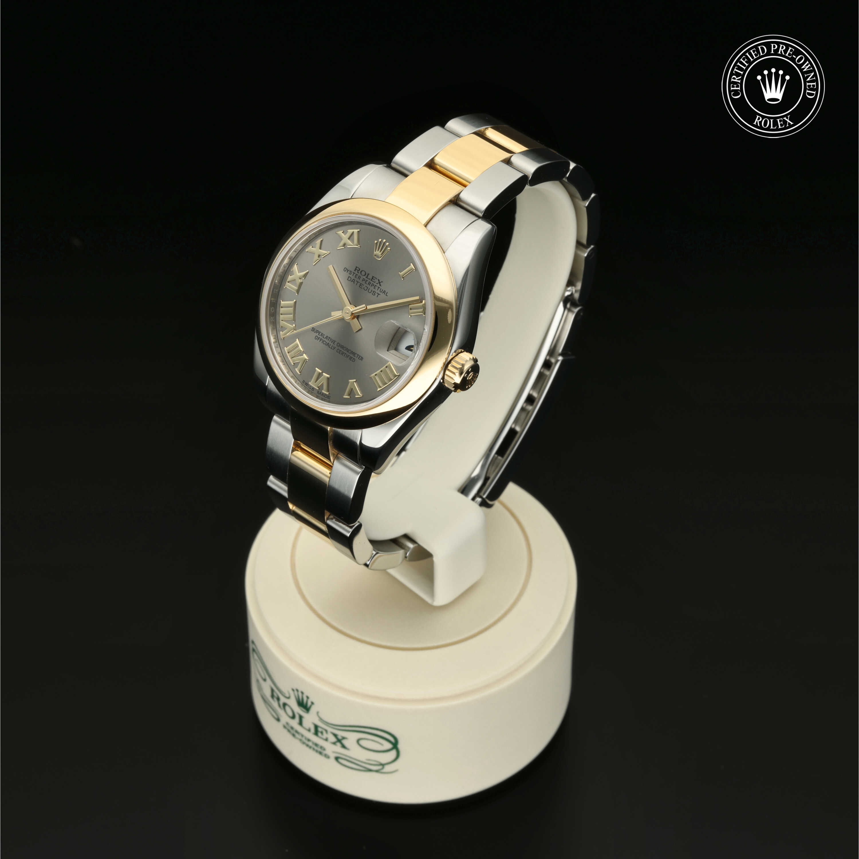 : Datejust 31 aus Edelstahl Oystersteel und Gold von Rolex Certified Pre-Owned