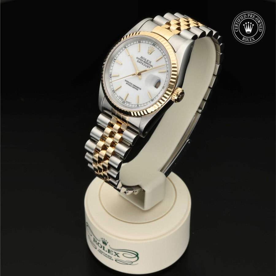 : Datejust 36 aus Edelstahl Oystersteel und Gold von Rolex Certified Pre-Owned