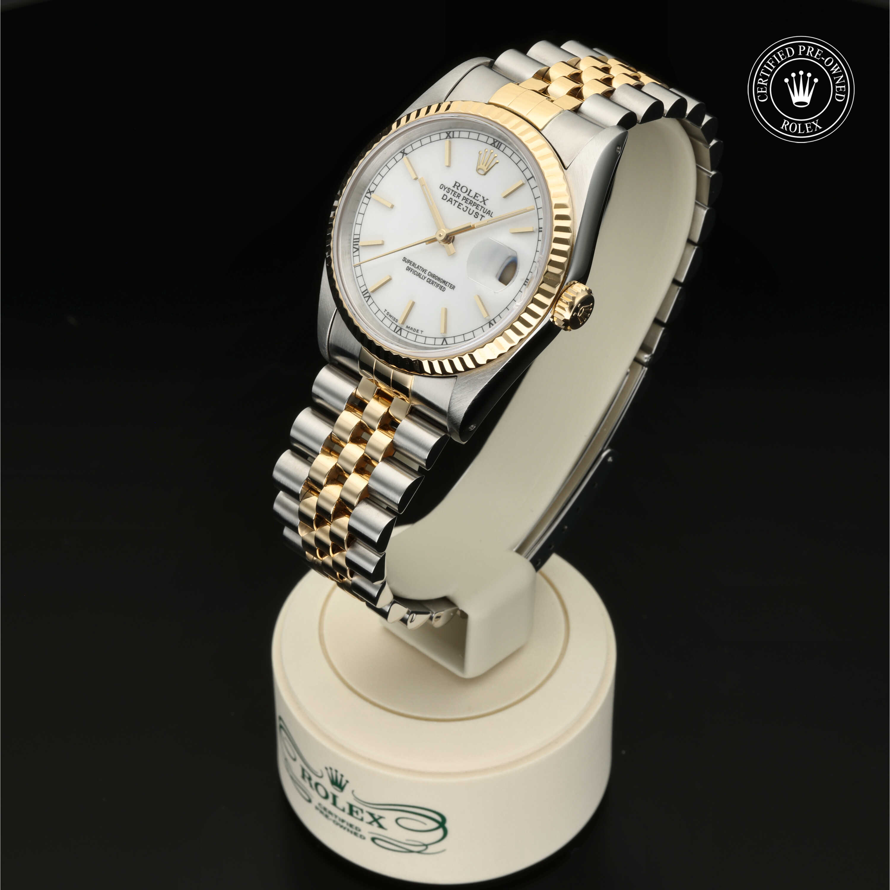 : Datejust 36 aus Edelstahl Oystersteel und Gold von Rolex Certified Pre-Owned