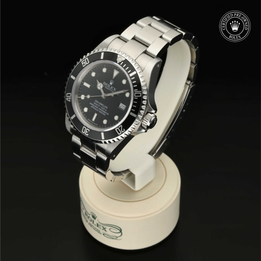 : Sea-Dweller aus Edelstahl Oystersteel von Rolex Certified Pre-Owned
