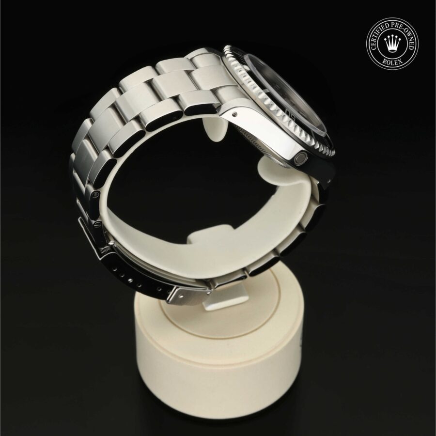 : Sea-Dweller aus Edelstahl Oystersteel von Rolex Certified Pre-Owned