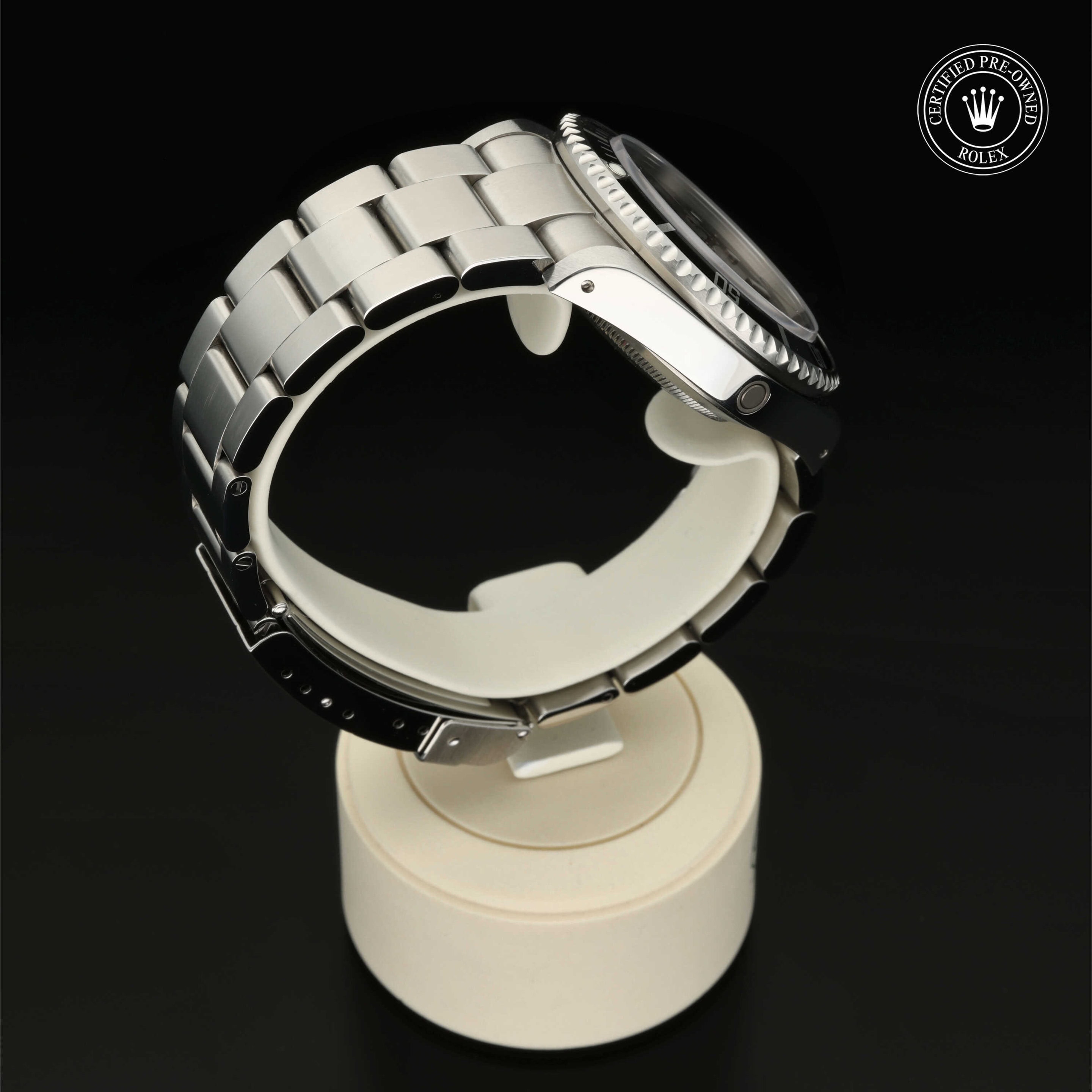 : Sea-Dweller aus Edelstahl Oystersteel von Rolex Certified Pre-Owned