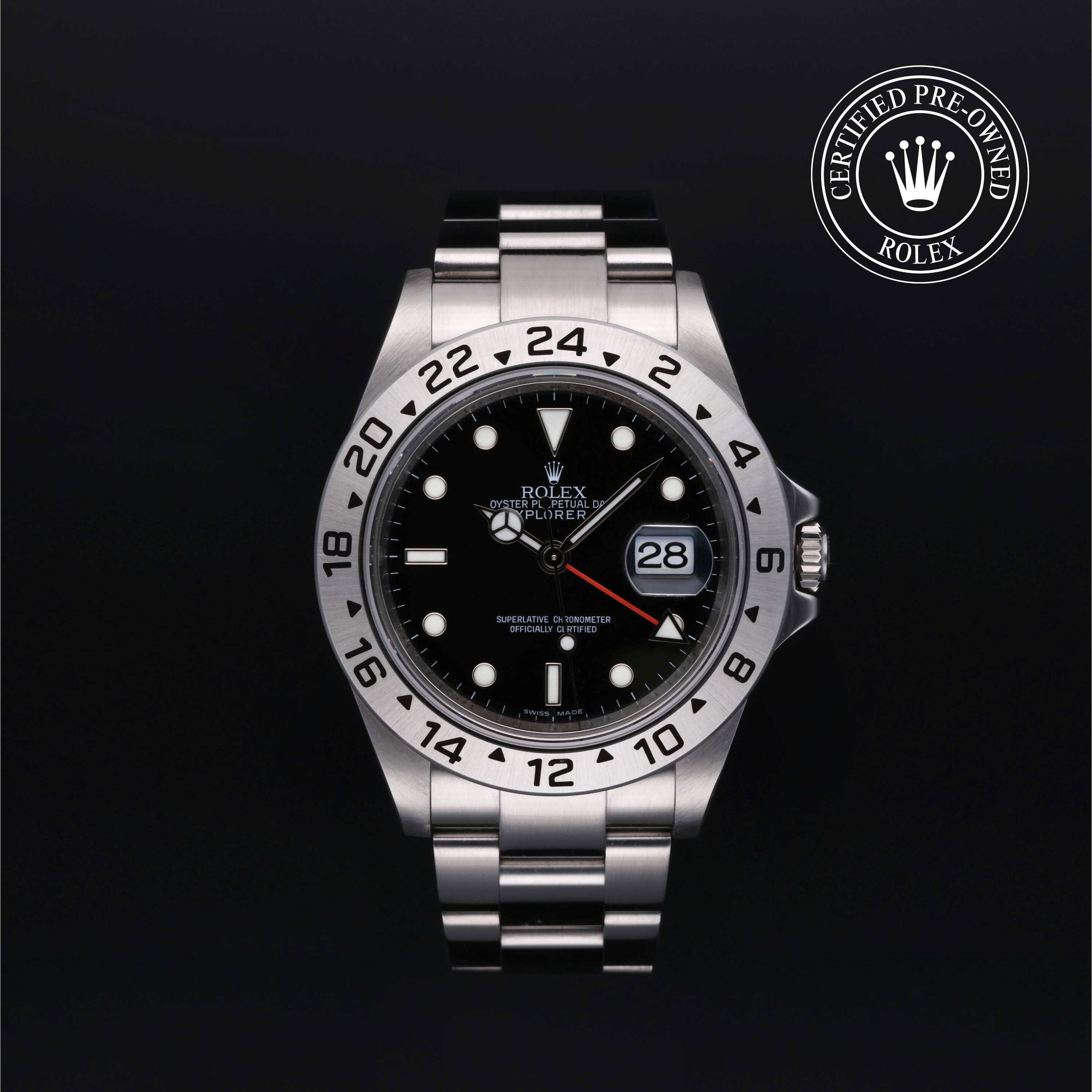 : Explorer II aus Edelstahl Oystersteel von Rolex Certified Pre-Owned