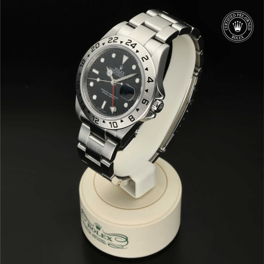 : Explorer II aus Edelstahl Oystersteel von Rolex Certified Pre-Owned