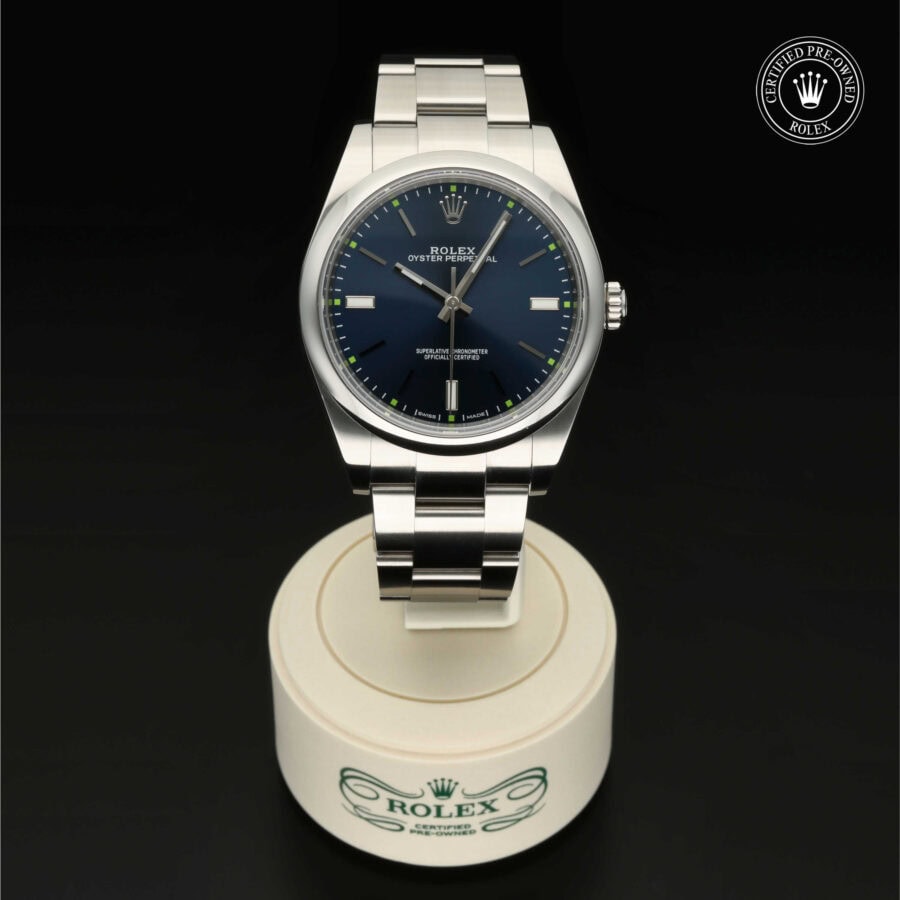 : Oyster Perpetual 39 aus Edelstahl Oystersteel von Rolex Certified Pre-Owned