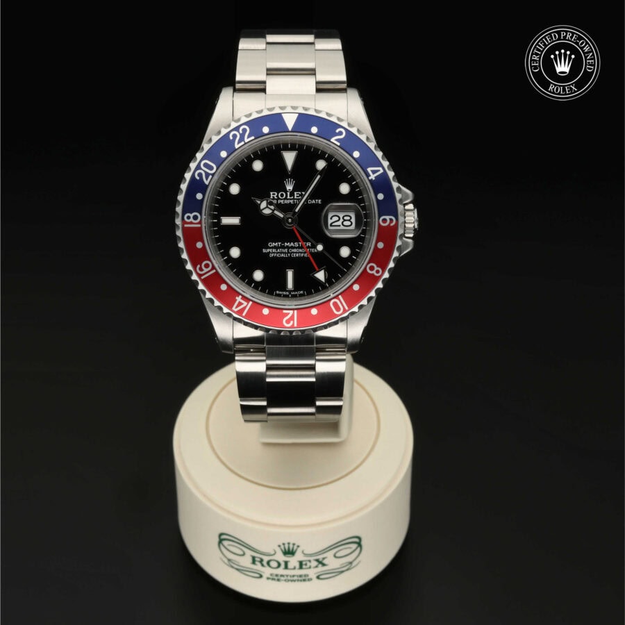 : GMT-Master aus Edelstahl Oystersteel von Rolex Certified Pre-Owned