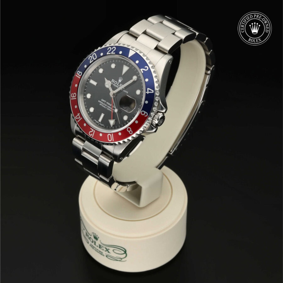 : GMT-Master aus Edelstahl Oystersteel von Rolex Certified Pre-Owned