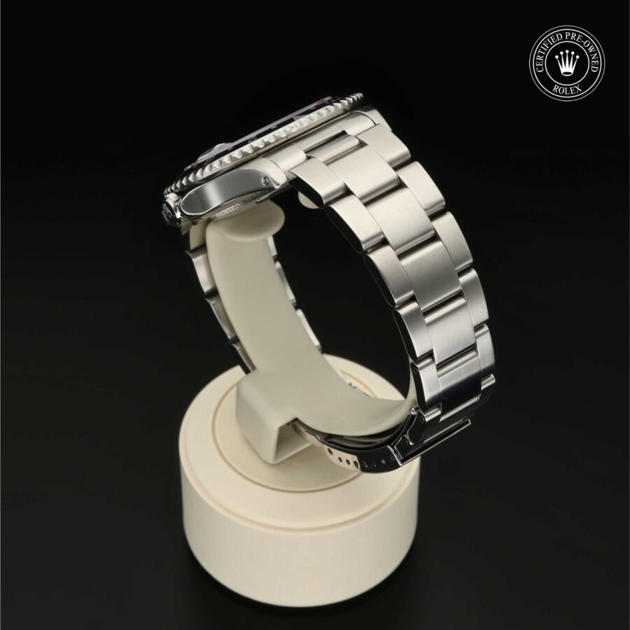 : GMT-Master aus Edelstahl Oystersteel von Rolex Certified Pre-Owned