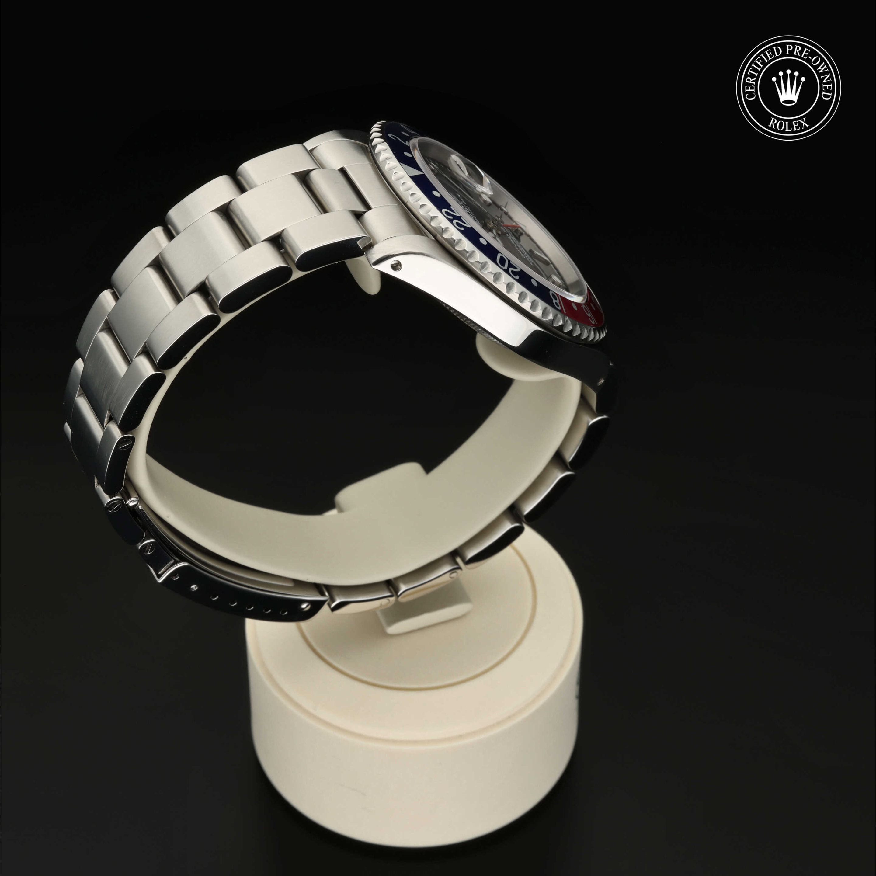 : GMT-Master aus Edelstahl Oystersteel von Rolex Certified Pre-Owned