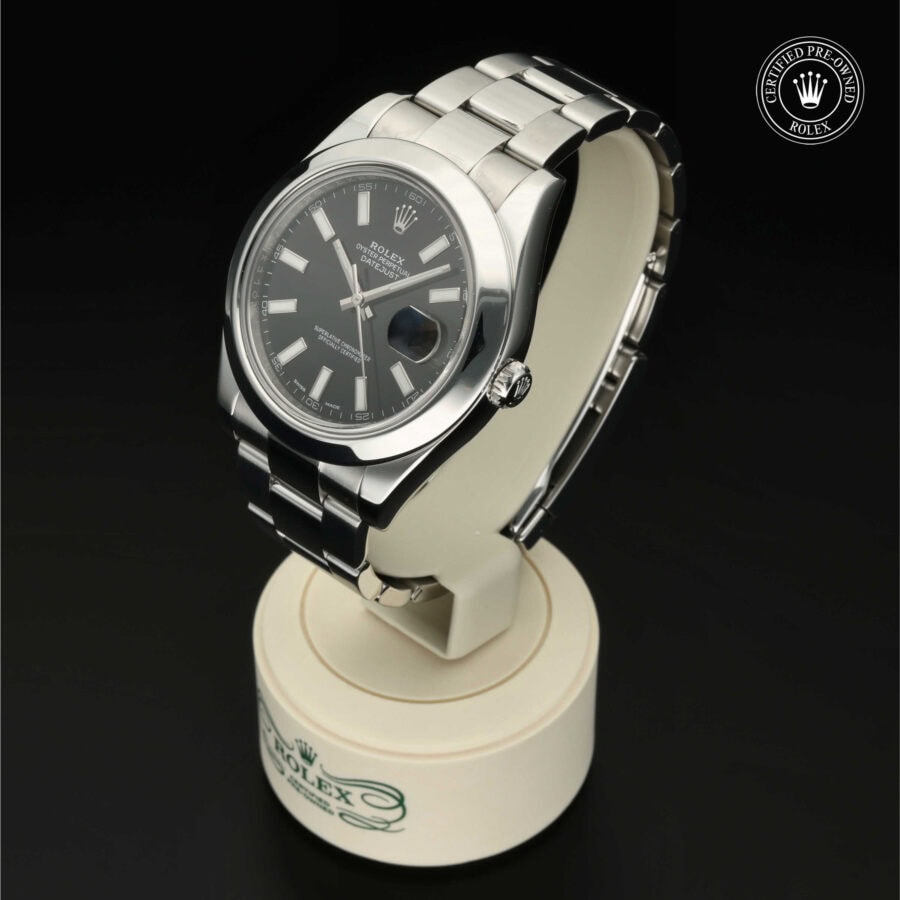 : Datejust II aus Edelstahl Oystersteel von Rolex Certified Pre-Owned