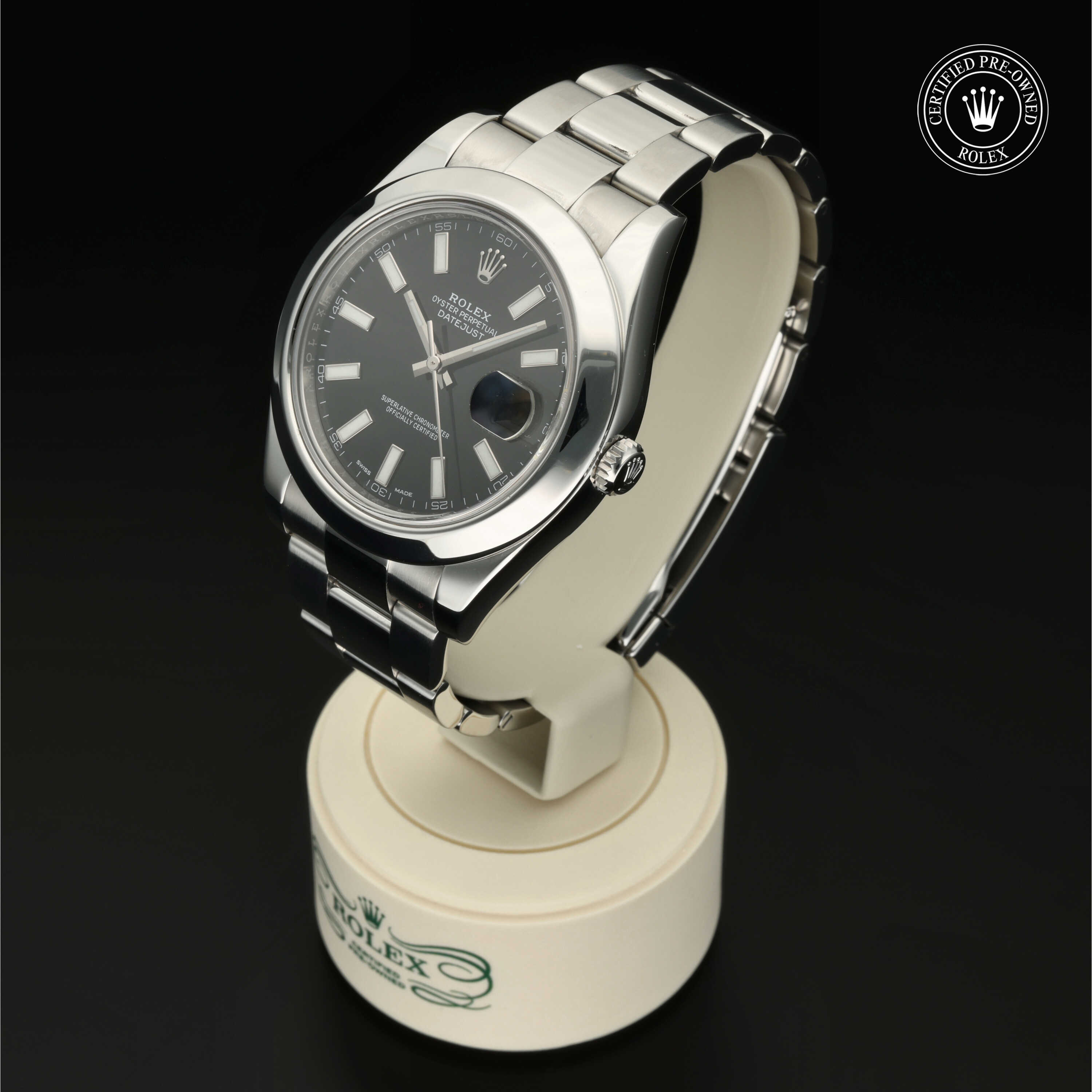 : Datejust II aus Edelstahl Oystersteel von Rolex Certified Pre-Owned