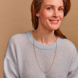 Schmuck: Bron Lux Halskette aus 750 Roségold, 70 cm, Zopfkette aus 750 Roségold von Bron