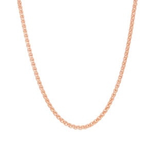 Schmuck: Bron Lux Halskette aus 750 Roségold, 70 cm, Zopfkette aus 750 Roségold von Bron