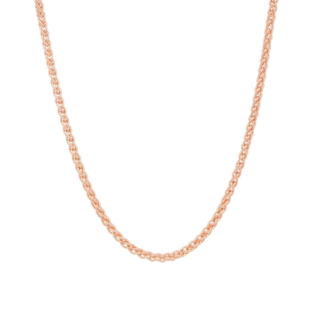 Schmuck: Bron Lux Halskette aus 750 Roségold, 70 cm, Zopfkette aus 750 Roségold von Bron