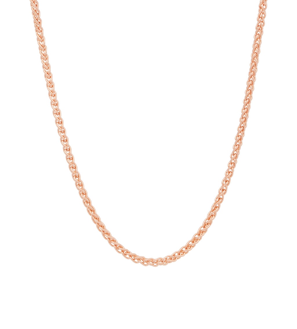 Schmuck: Bron Lux Halskette aus 750 Roségold, 70 cm, Zopfkette aus 750 Roségold von Bron
