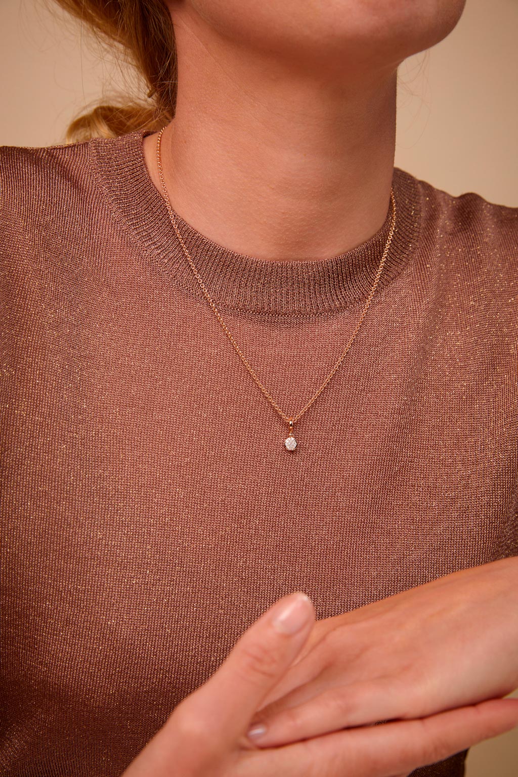 Schmuck: Bron Stardust Diamant Anhänger Roségold aus 750 Roségold von Bron