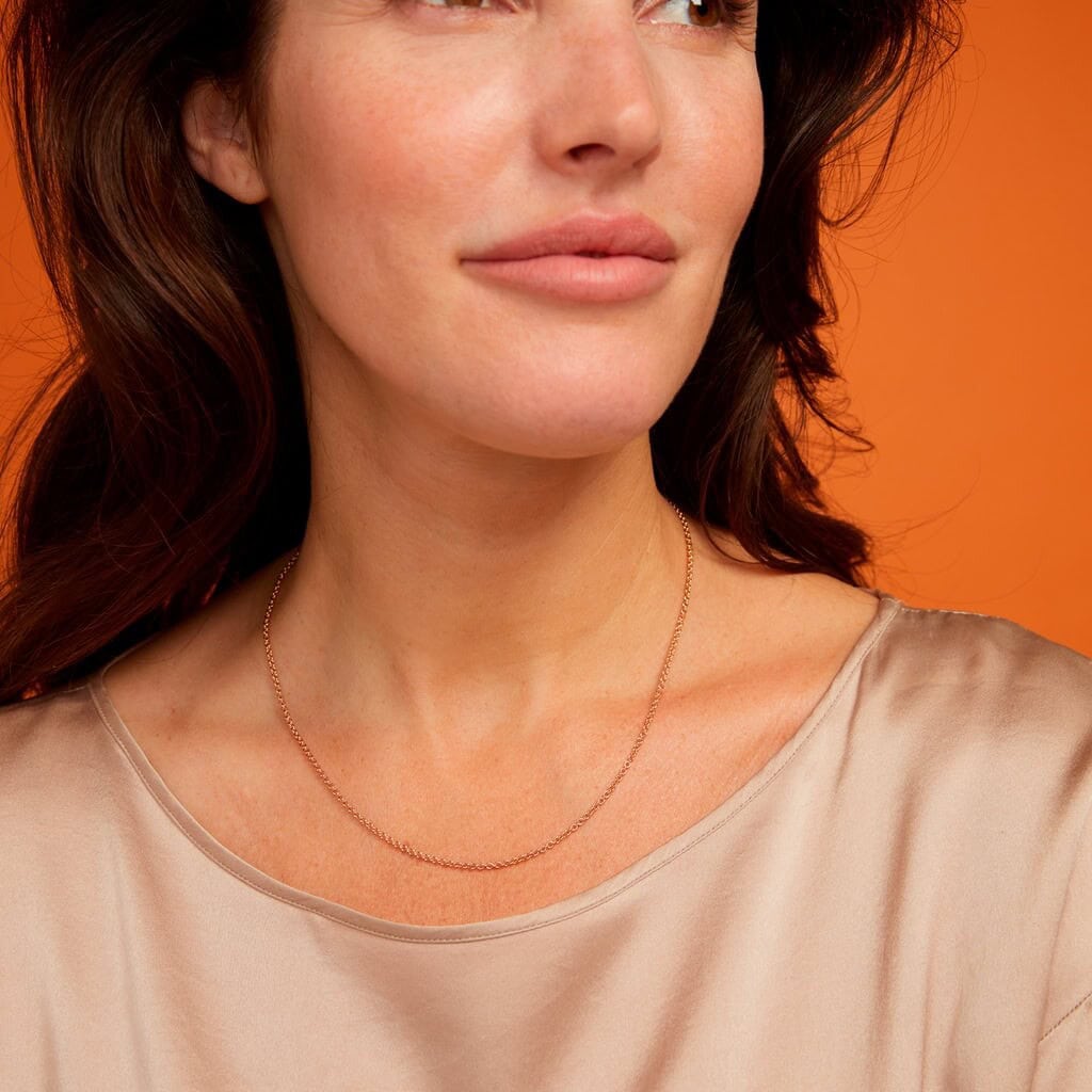 Schmuck: Bron Lux Halskette Roségold aus 750 Roségold von Bron