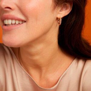 Schmuck: Bron Lux Diamant Creolen Roségold aus 750 Roségold von Bron