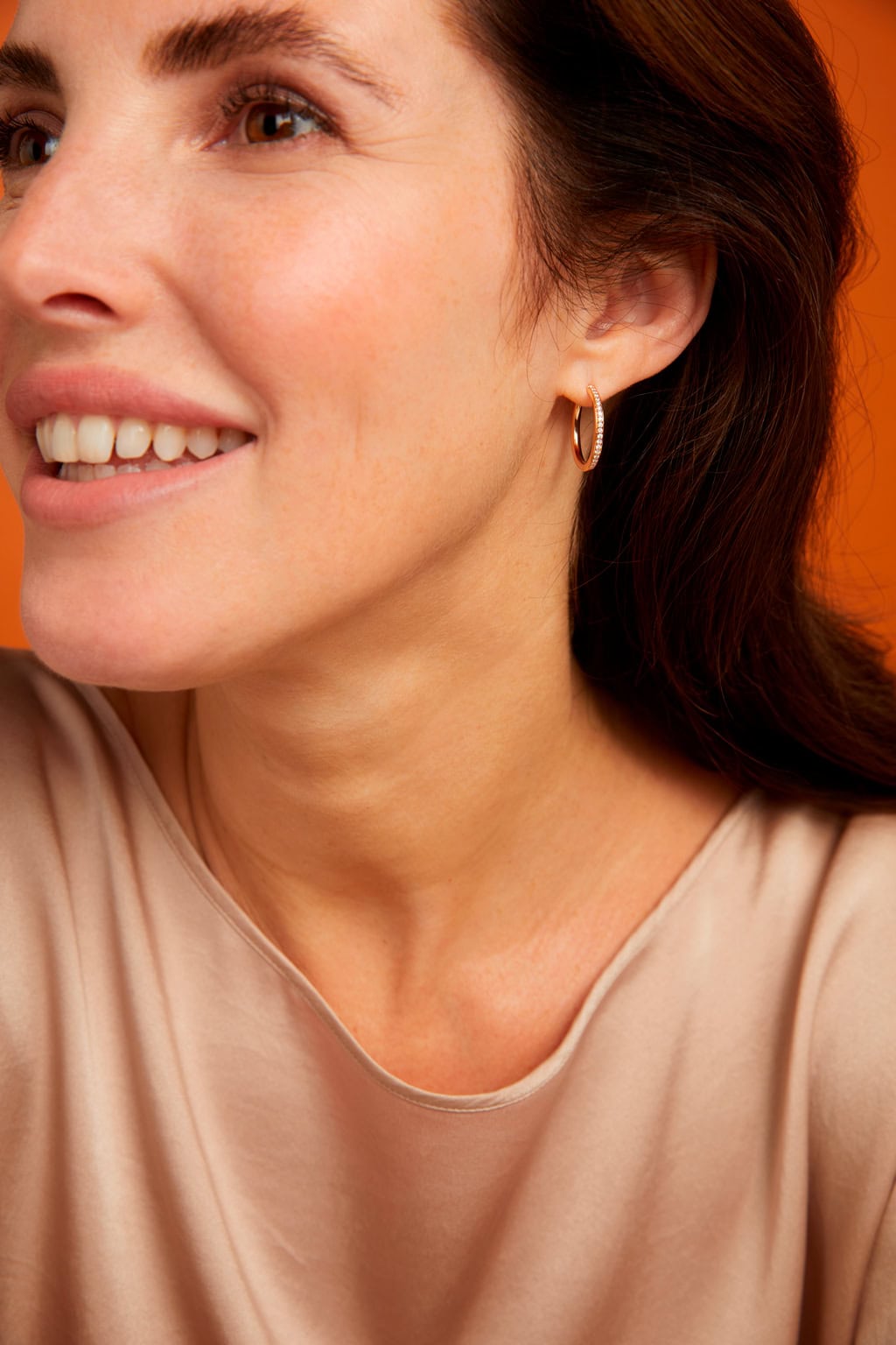 Schmuck: Bron Lux Diamant Creolen Roségold aus 750 Roségold von Bron