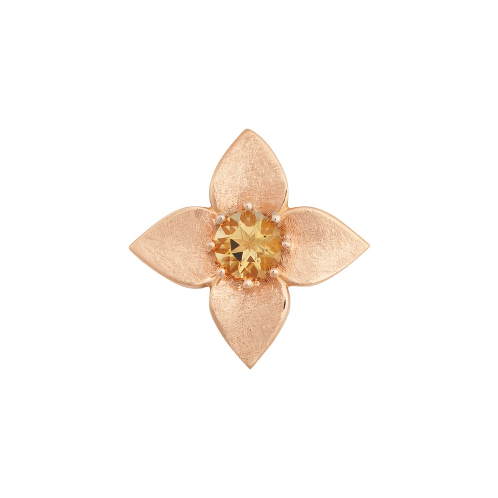 Schmuck: Bron Poppy Farbstein Brosche Roségold aus 750 Roségold von Bron