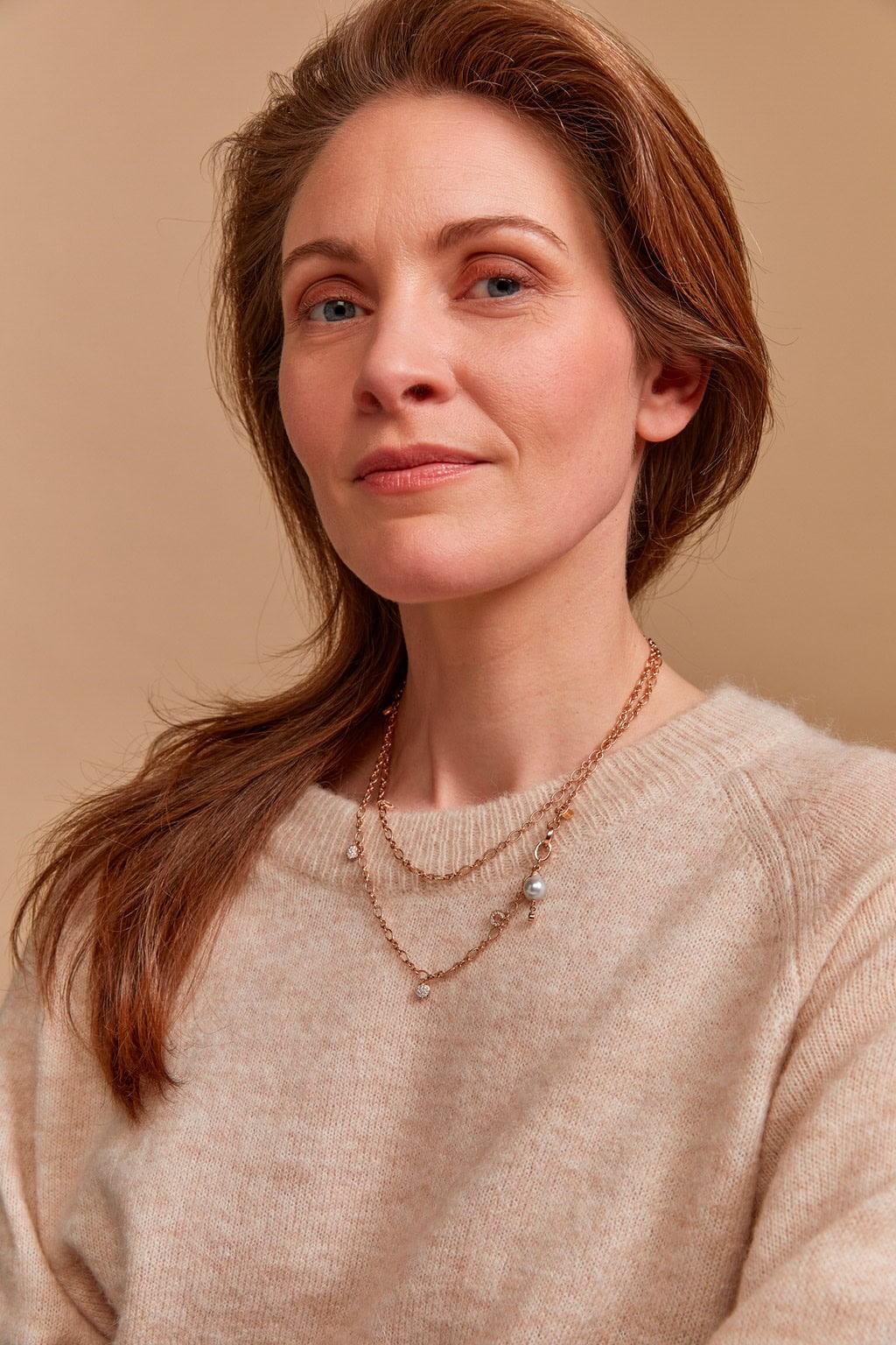 Schmuck: Bron Joy Collier mit Akoya-Perle und Diamanten in Roségold aus 750 Roségold von Bron