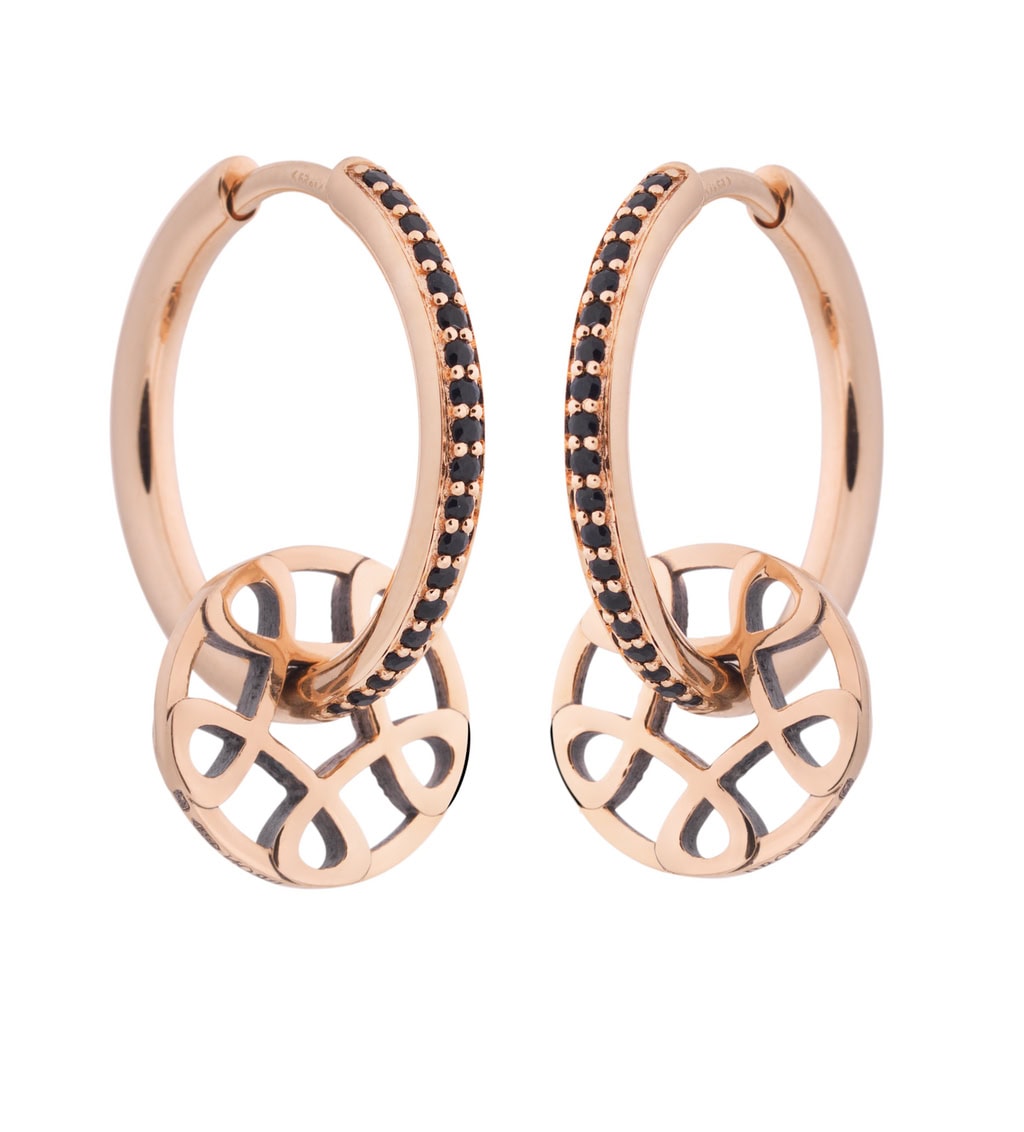 Schmuck: Bron Toujours Ajour Ohrring Einhänger Roségold aus 750 Roségold von Bron