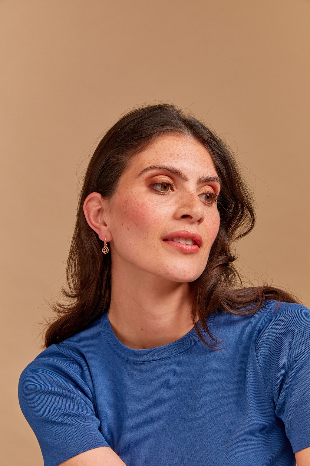 Schmuck: Bron Toujours Ajour Ohrring Einhänger Roségold aus 750 Roségold von Bron