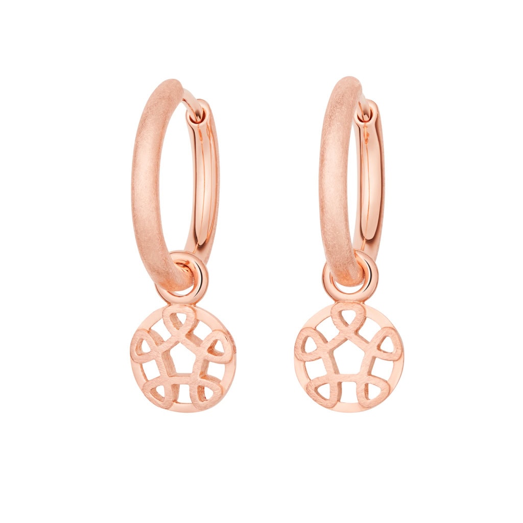 Schmuck: Bron Toujours Ajour Ohrring Einhänger Roségold aus 750 Roségold von Bron