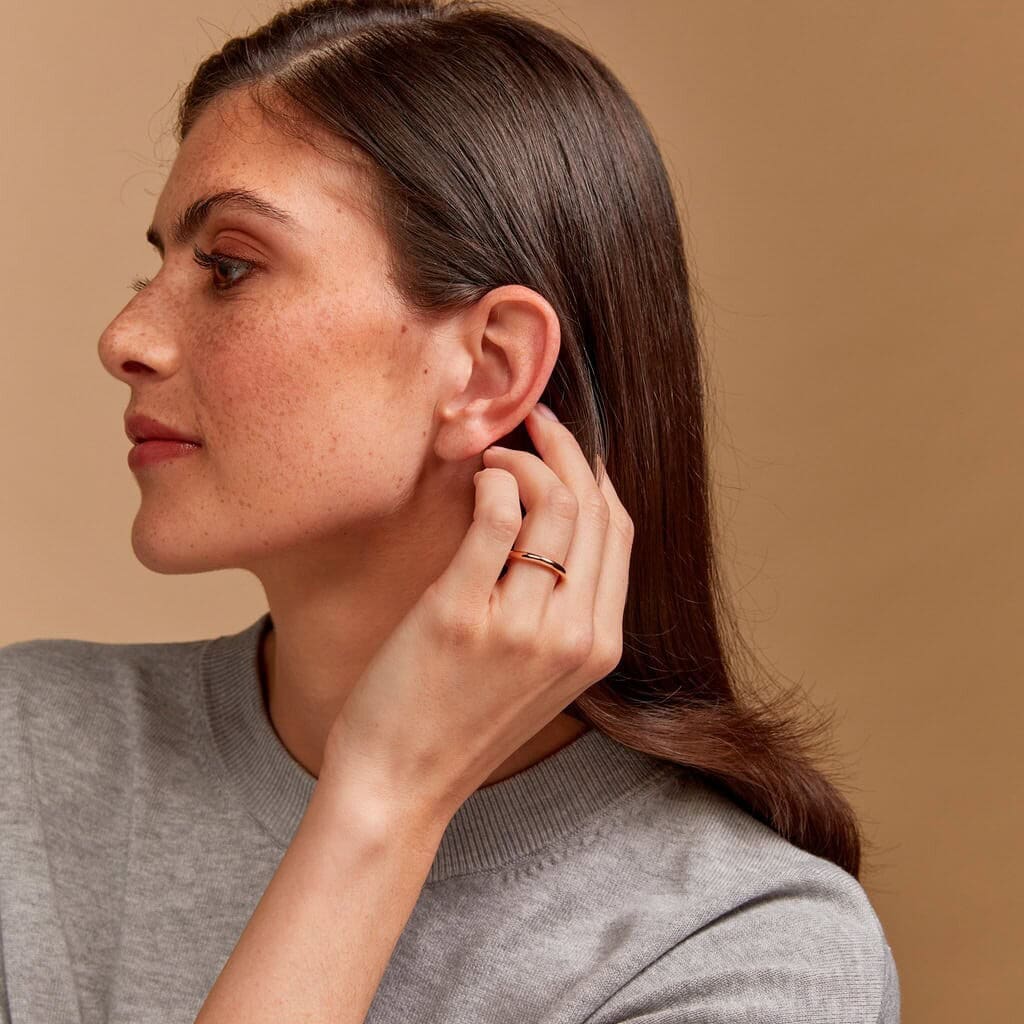 Schmuck: Bron Stax Ring poliert Roségold aus 750 Roségold von Bron