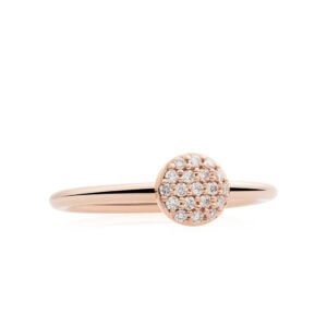 Schmuck: Bron Stardust Pavé-Ring aus Roségold mit 0,15 ct Brillanten aus 750 Roségold von Bron
