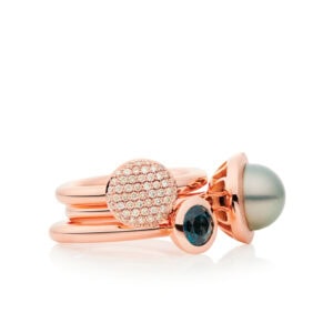 Schmuck: Bron Sushi Perl-Ring mit 11 mm Tahiti-Perle in Roségold aus 750 Roségold von Bron