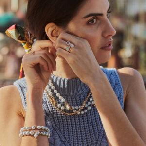 Schmuck: Bron Reflex Perl Armband mit Diamant Roségold aus 750 Roségold von Bron