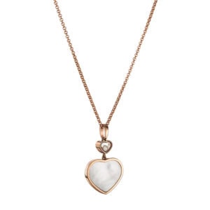 Schmuck: Chopard Happy Hearts Perlmutt Brillant Kette Roségold 45 cm aus 750 Roségold von CHOPARD