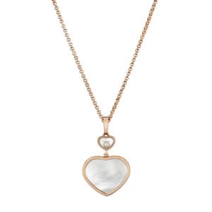 Schmuck: Chopard Happy Hearts Perlmutt Brillant Kette Roségold 45 cm aus 750 Roségold von CHOPARD