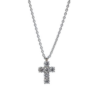 Schmuck: Hans D. Krieger Halskette aus 950 Platin mit Brillant-Kreuzanhänger aus 950 Platin von Hans D. Krieger