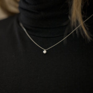 Schmuck: Halskette mit Solitaire Platin aus 950 Platin von Hans D. Krieger