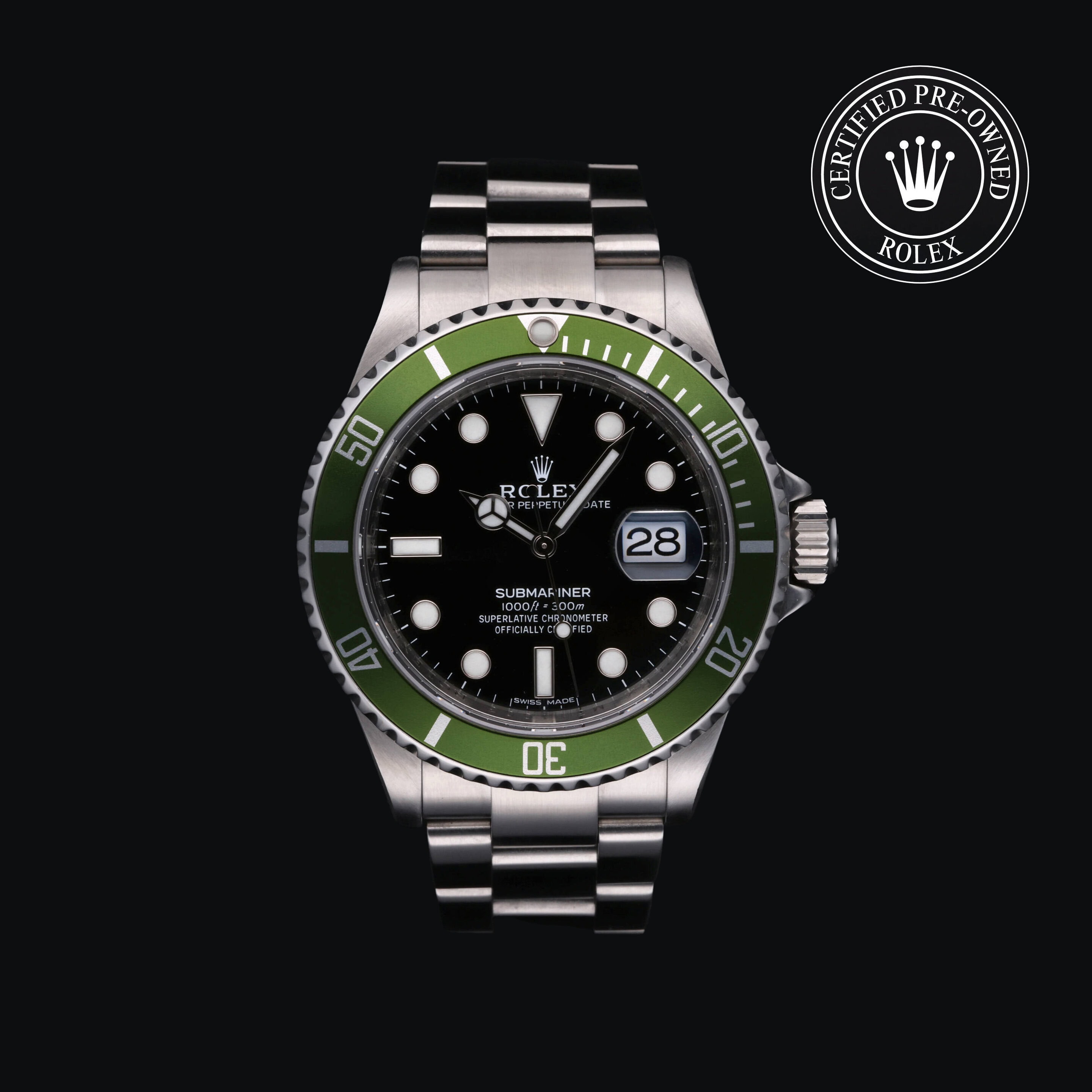 : Submariner Date aus Edelstahl Oystersteel von Rolex Certified Pre-Owned