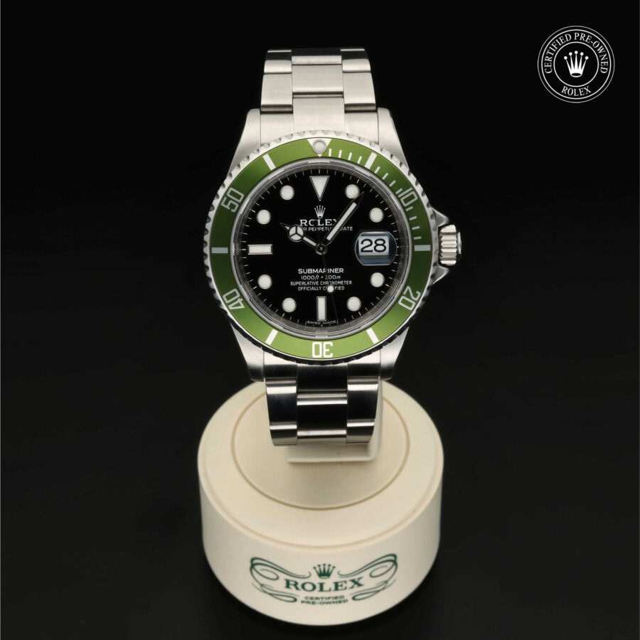 : Submariner Date aus Edelstahl Oystersteel von Rolex Certified Pre-Owned