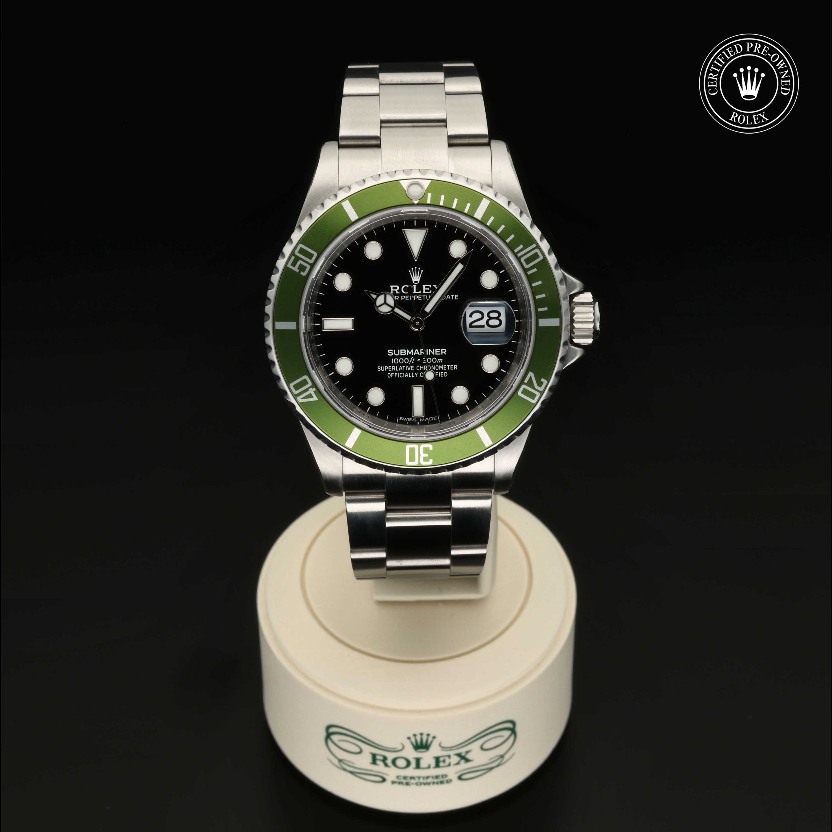 : Submariner Date aus Edelstahl Oystersteel von Rolex Certified Pre-Owned